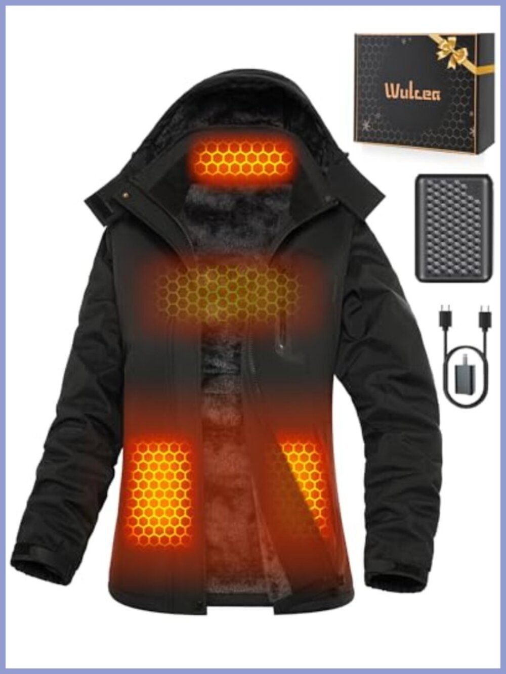 Graphene Heated Jacket Fur Lined Large Battery Pack Women's